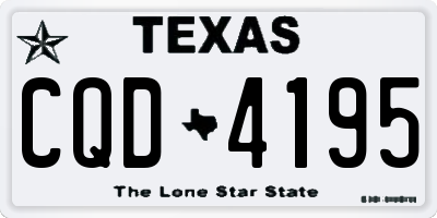 TX license plate CQD4195