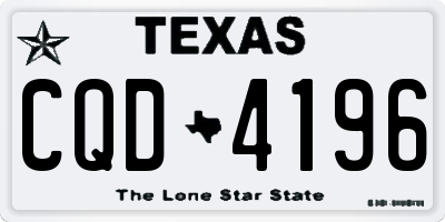 TX license plate CQD4196