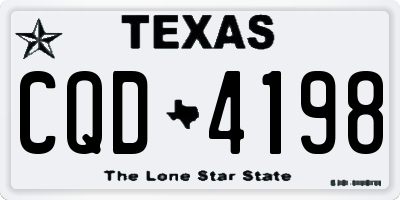 TX license plate CQD4198