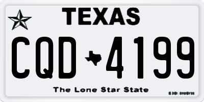 TX license plate CQD4199