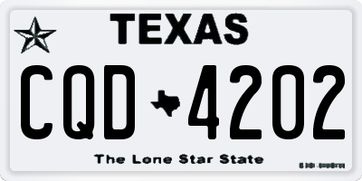 TX license plate CQD4202