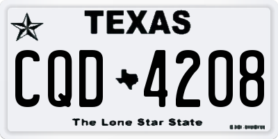 TX license plate CQD4208