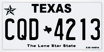 TX license plate CQD4213