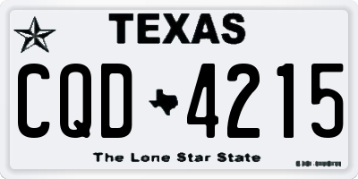 TX license plate CQD4215