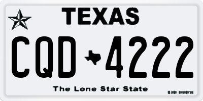 TX license plate CQD4222