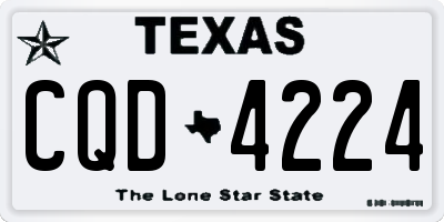 TX license plate CQD4224