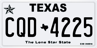 TX license plate CQD4225