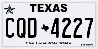TX license plate CQD4227