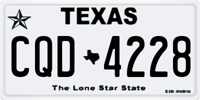 TX license plate CQD4228