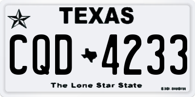 TX license plate CQD4233