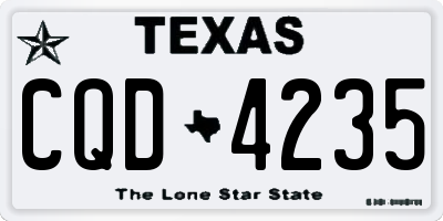 TX license plate CQD4235