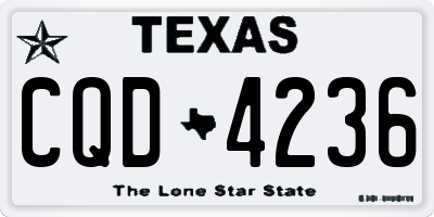 TX license plate CQD4236