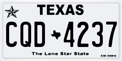 TX license plate CQD4237