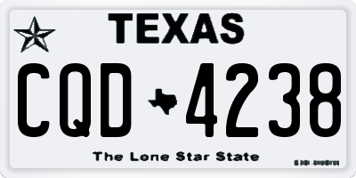 TX license plate CQD4238