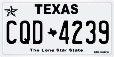 TX license plate CQD4239