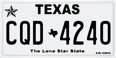 TX license plate CQD4240