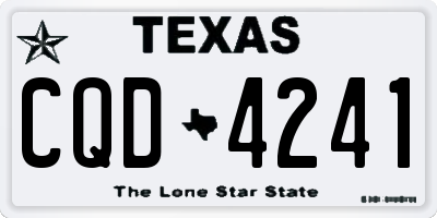 TX license plate CQD4241