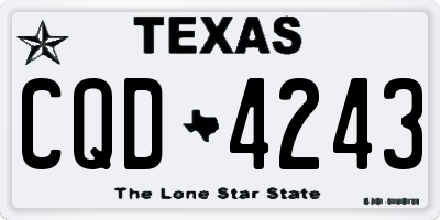 TX license plate CQD4243