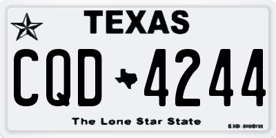 TX license plate CQD4244