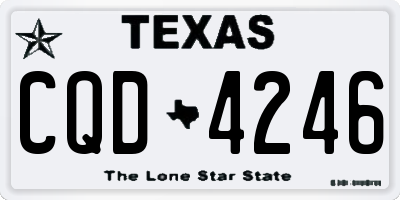 TX license plate CQD4246