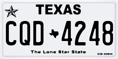 TX license plate CQD4248