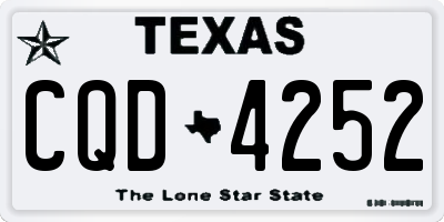 TX license plate CQD4252