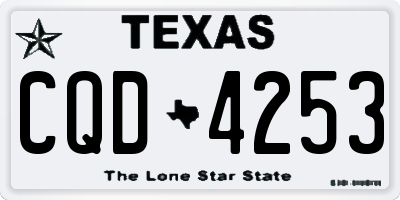 TX license plate CQD4253