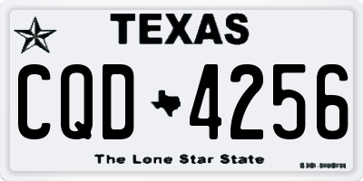 TX license plate CQD4256