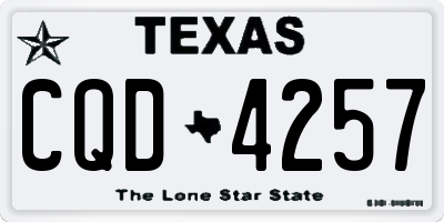TX license plate CQD4257