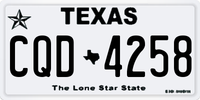 TX license plate CQD4258