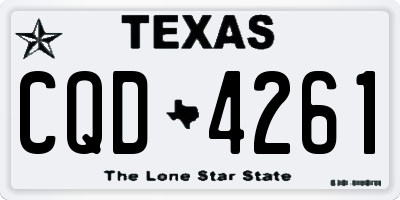 TX license plate CQD4261