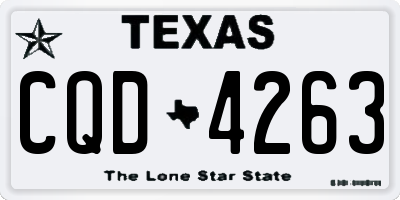 TX license plate CQD4263