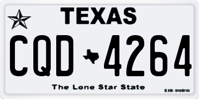 TX license plate CQD4264