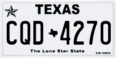 TX license plate CQD4270