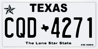 TX license plate CQD4271