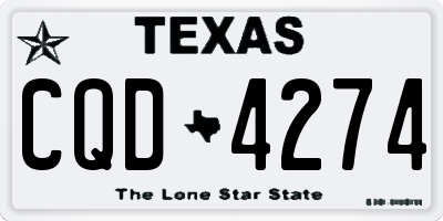 TX license plate CQD4274