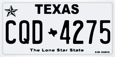 TX license plate CQD4275