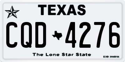 TX license plate CQD4276