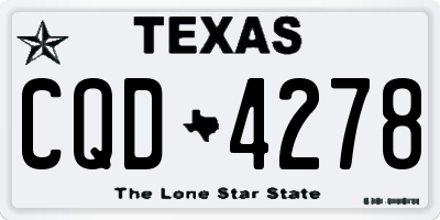 TX license plate CQD4278