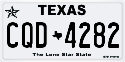 TX license plate CQD4282