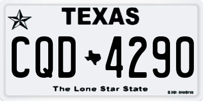TX license plate CQD4290