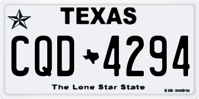 TX license plate CQD4294