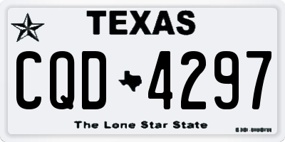 TX license plate CQD4297