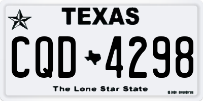 TX license plate CQD4298