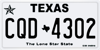 TX license plate CQD4302