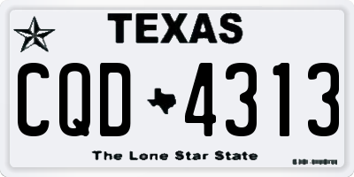 TX license plate CQD4313