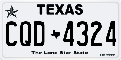TX license plate CQD4324