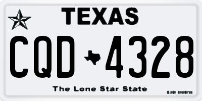 TX license plate CQD4328