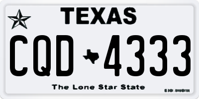 TX license plate CQD4333