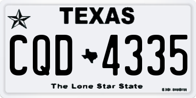 TX license plate CQD4335
